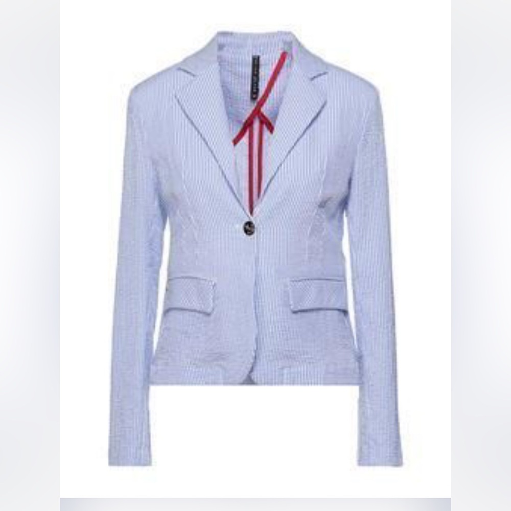 MANILA GRACE - Size XL Women's Blue Striped Blazer NWT